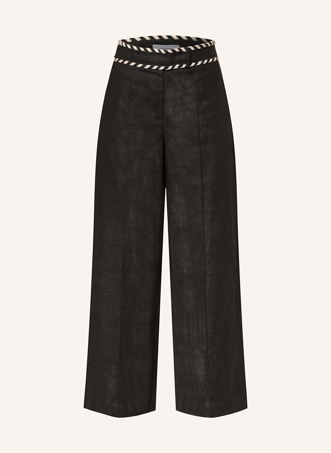 Reiss Marlenehose Fawn Aus Leinen schwarz Reiss Marlenehose Fawn Aus Leinen schwarz von REISS
