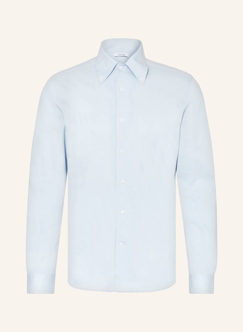 Reiss Piqué-Hemd Malone Regular Fit blau von REISS