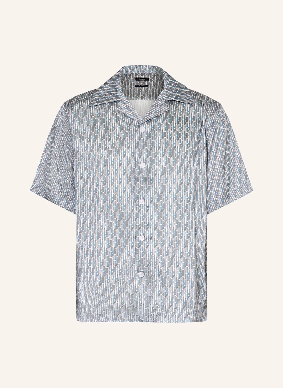 Reiss Resorthemd Relic Relaxed Fit Aus Satin blau Reiss Resorthemd Relic Relaxed Fit Aus Satin blau von REISS