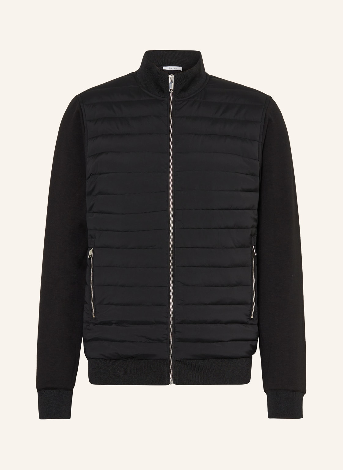 Reiss Steppjacke Flintoff Im Materialmix schwarz von REISS