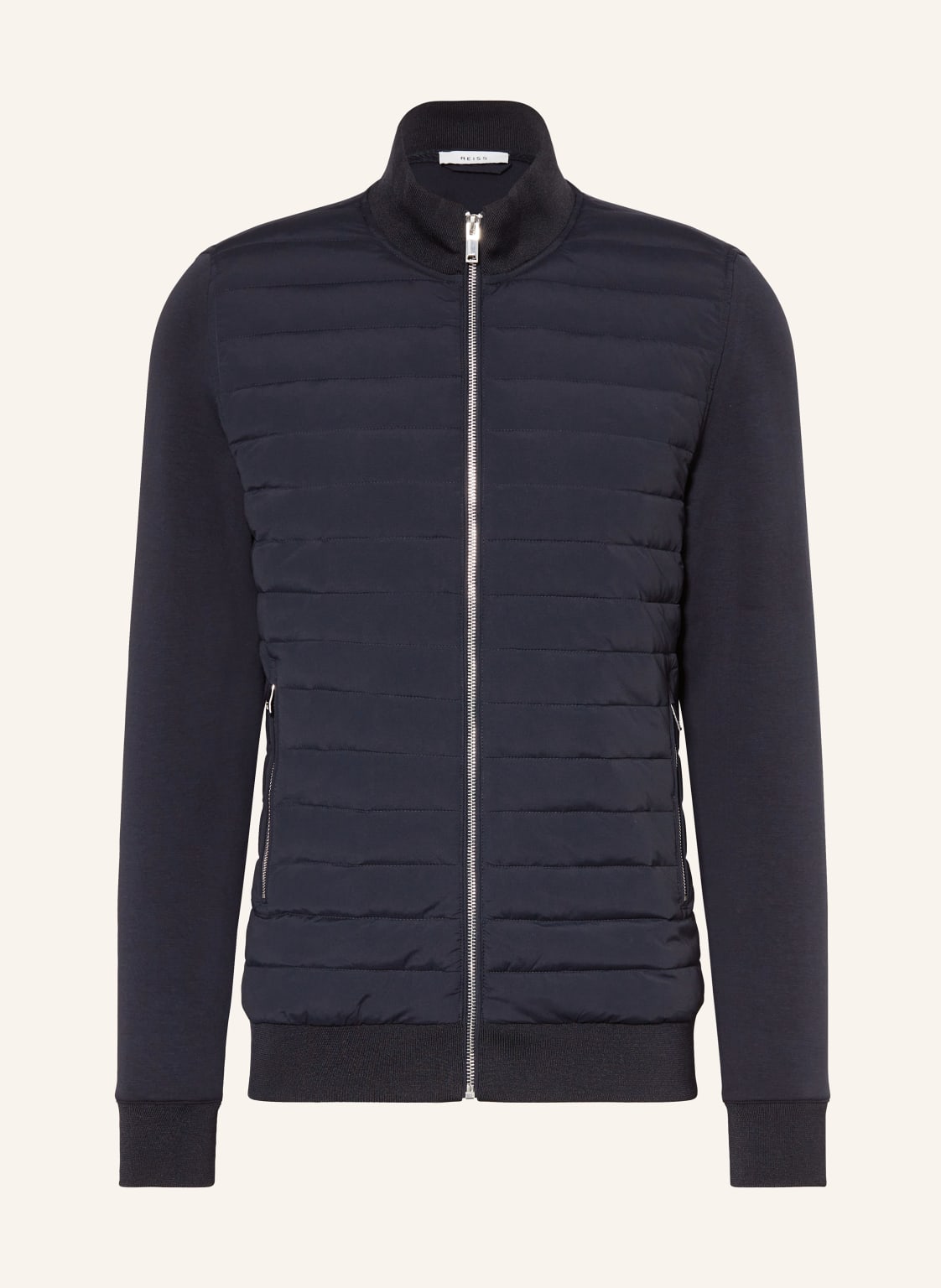 Reiss Steppjacke Freddie Im Materialmix blau Reiss Steppjacke Freddie Im Materialmix blau von REISS