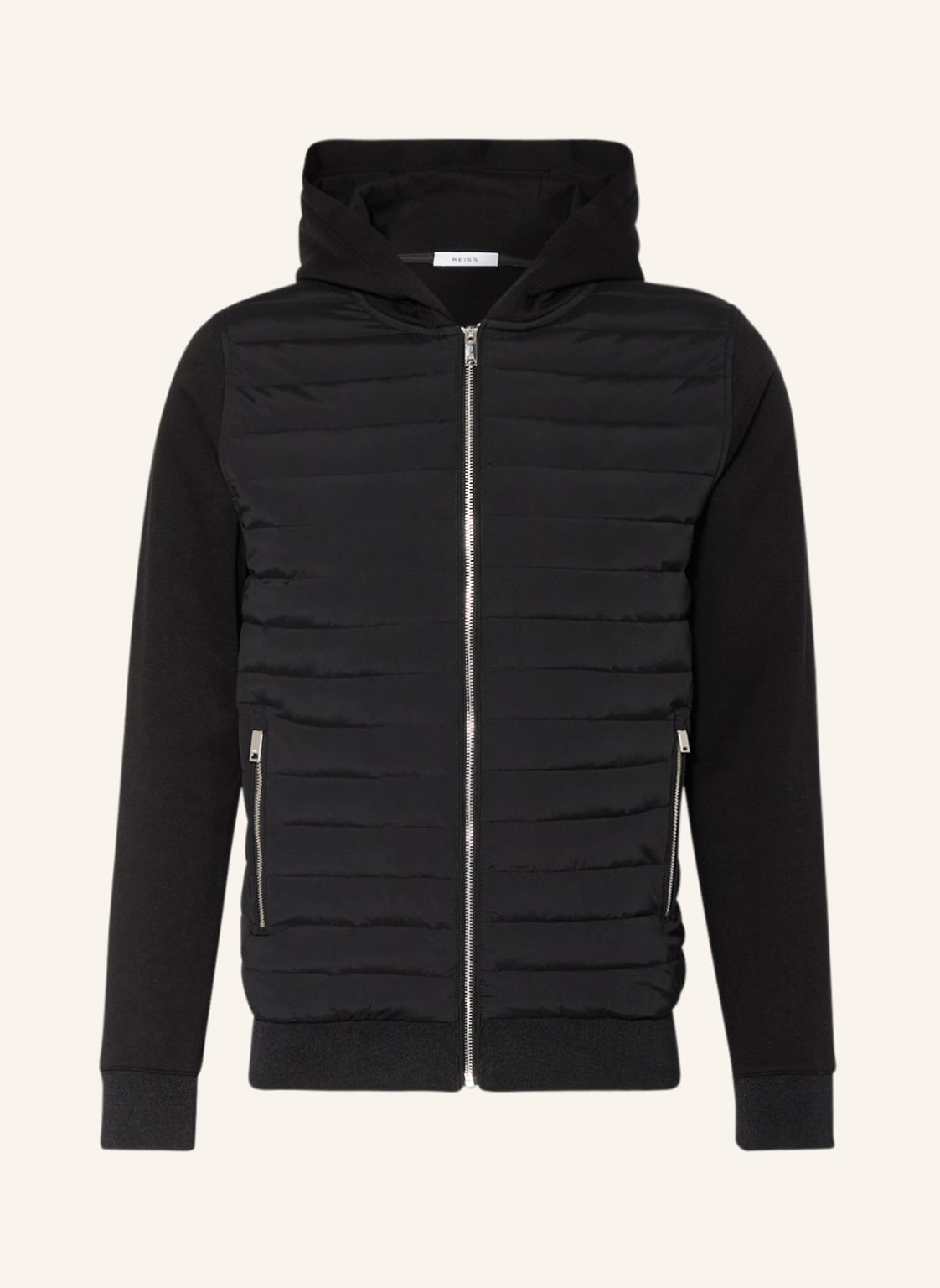 Reiss Steppjacketaylor Im Materialmix schwarz von REISS