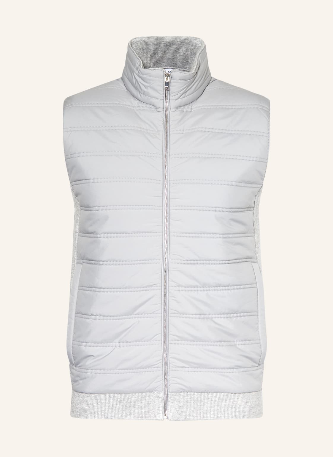 Reiss Steppweste William Im Materialmix grau Reiss Steppweste William Im Materialmix grau von REISS