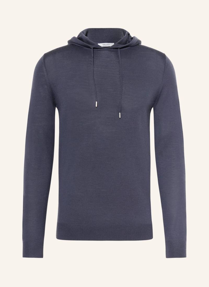 Reiss Strick-Hoodie Holland blau von REISS