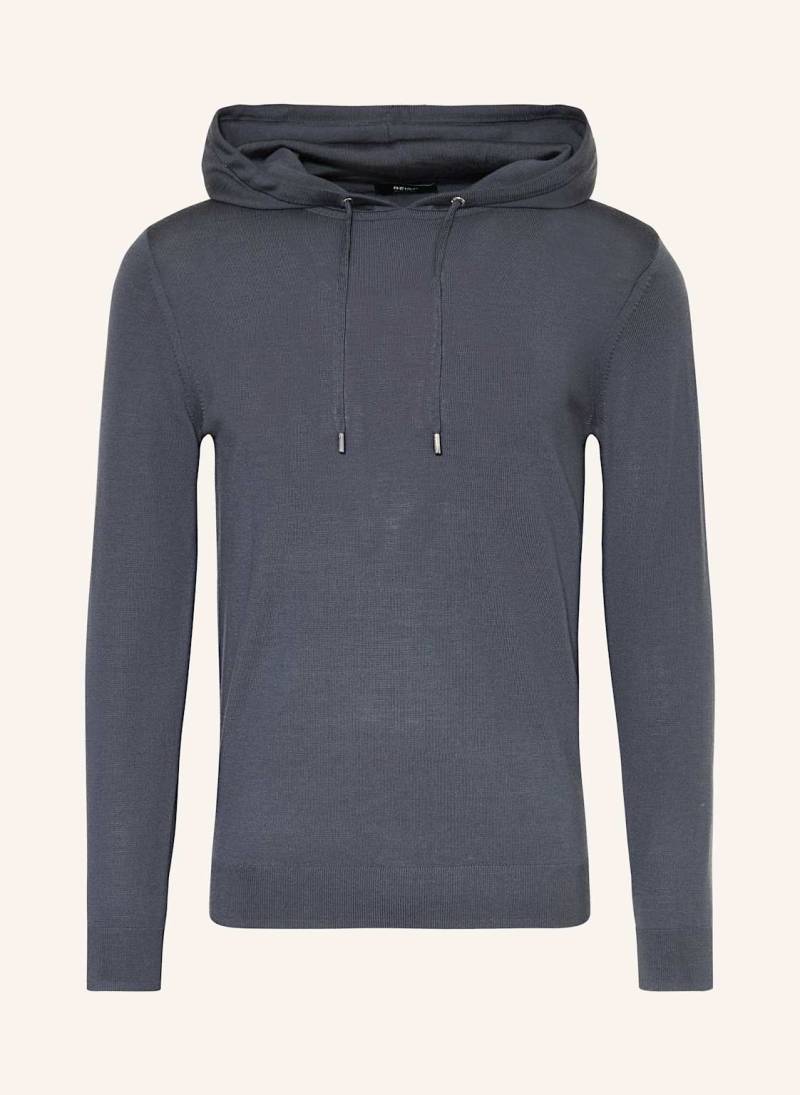 Reiss Strick-Hoodie blau von REISS