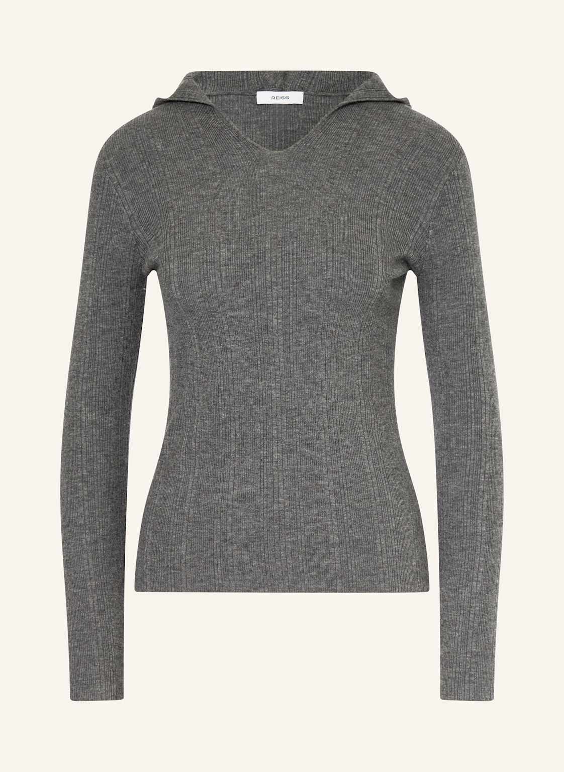 Reiss Strick-Hoodie grau Reiss Strick-Hoodie grau von REISS
