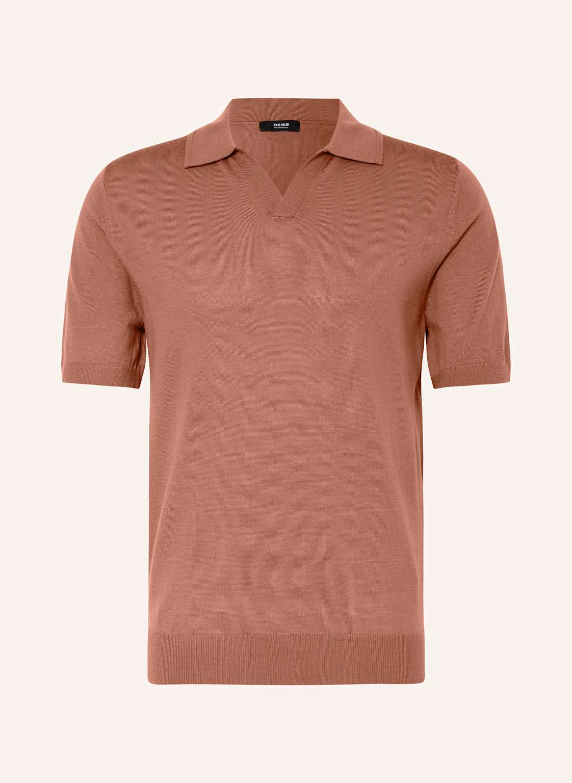 Reiss Strick-Poloshirt Aus Merinowolle rosa von REISS