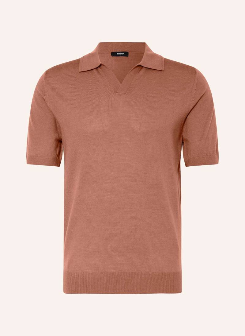 Reiss Strick-Poloshirt Aus Merinowolle rosa von REISS