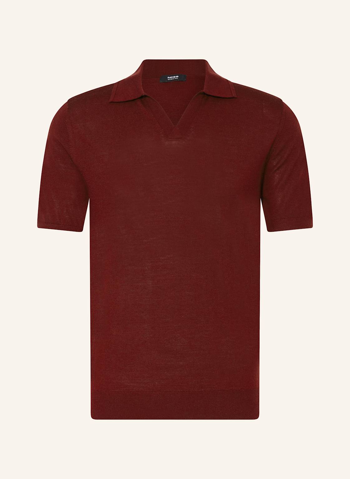 Reiss Strick-Poloshirt Aus Merinowolle rot von REISS