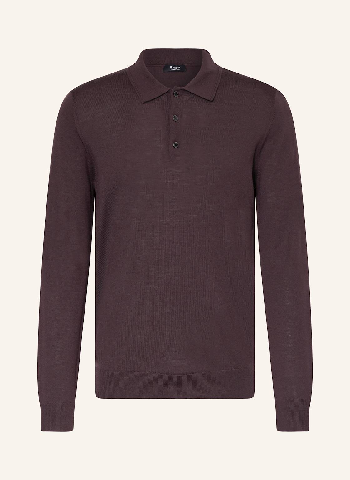 Reiss Strick-Poloshirt Aus Merinowolle rot von REISS