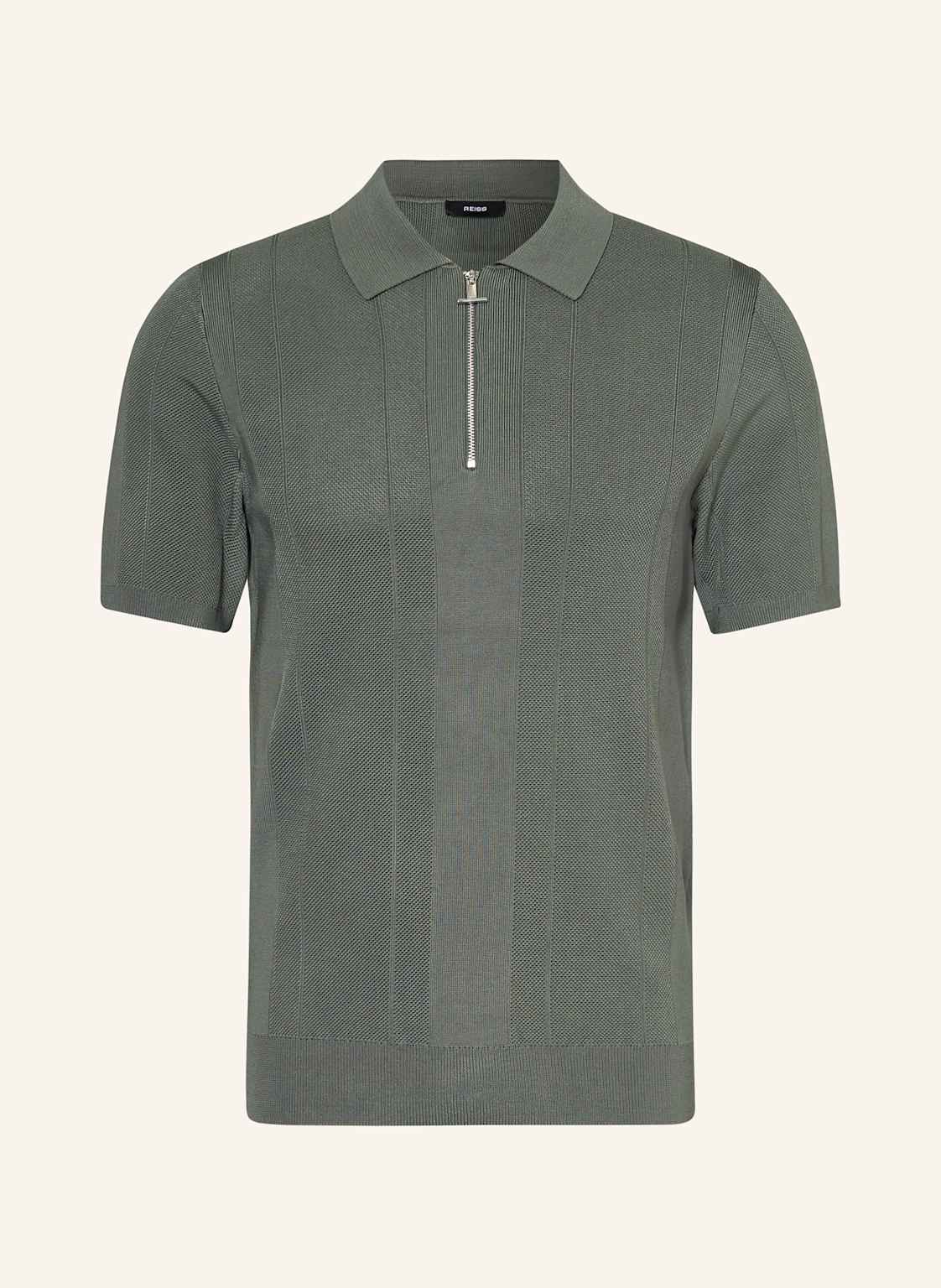 Reiss Strick-Poloshirt Bart gruen von REISS