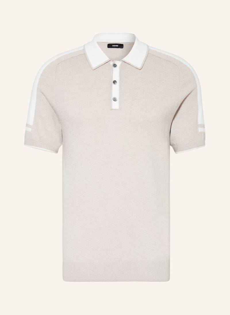 Reiss Strick-Poloshirt Brunswick beige von REISS