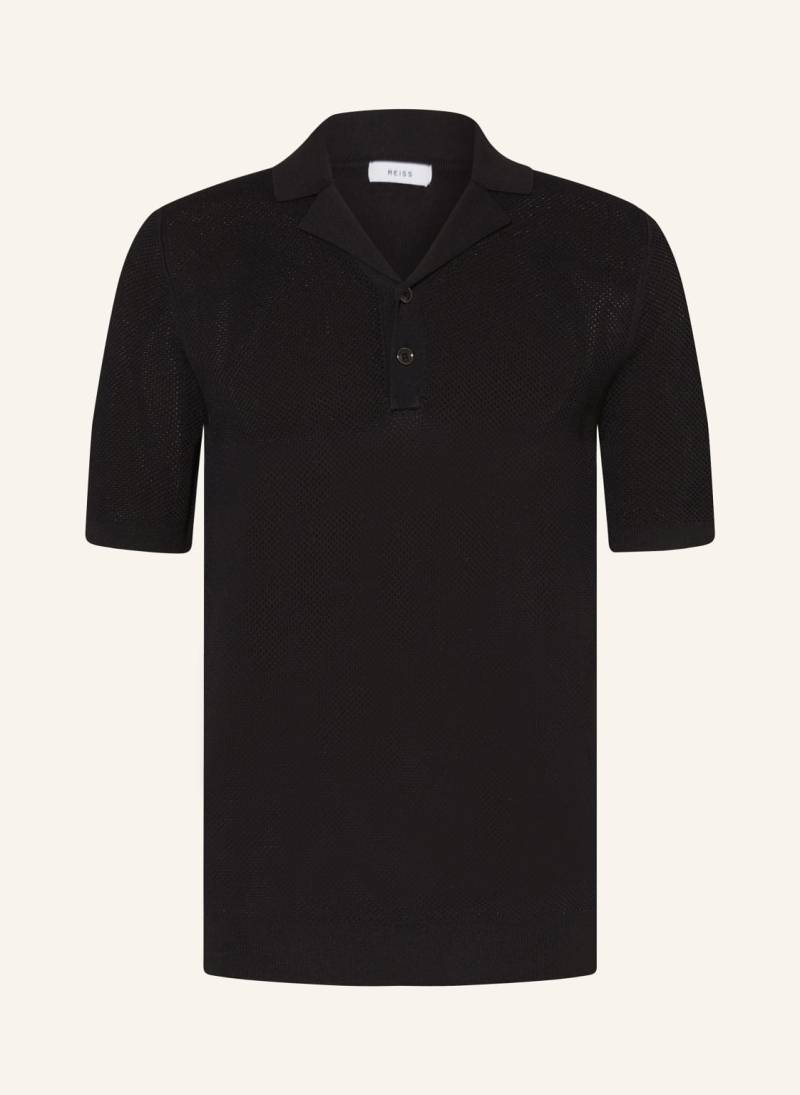 Reiss Strick-Poloshirt Charlie schwarz von REISS