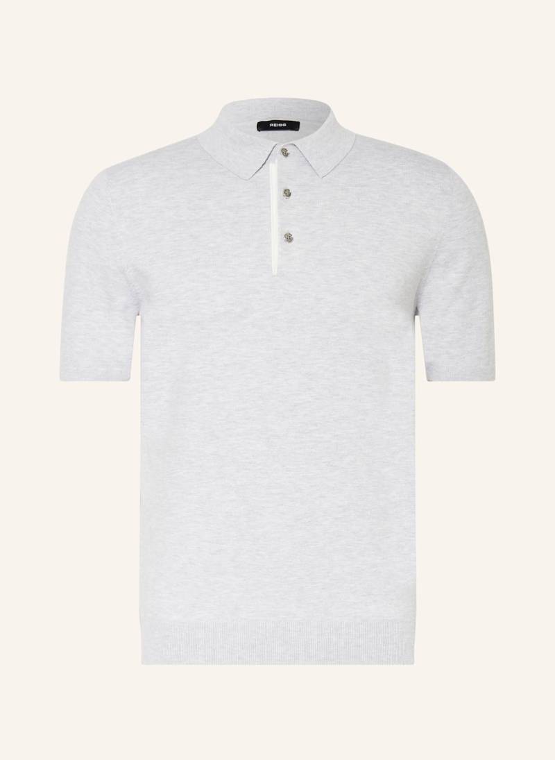 Reiss Strick-Poloshirt Finch grau von REISS