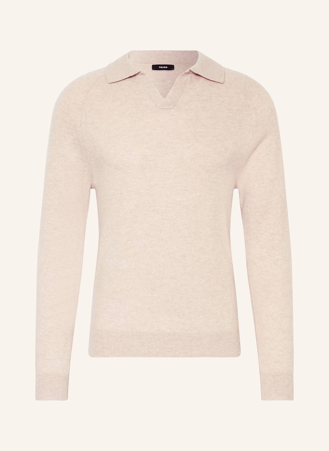 Reiss Strick-Poloshirt Grange beige von REISS