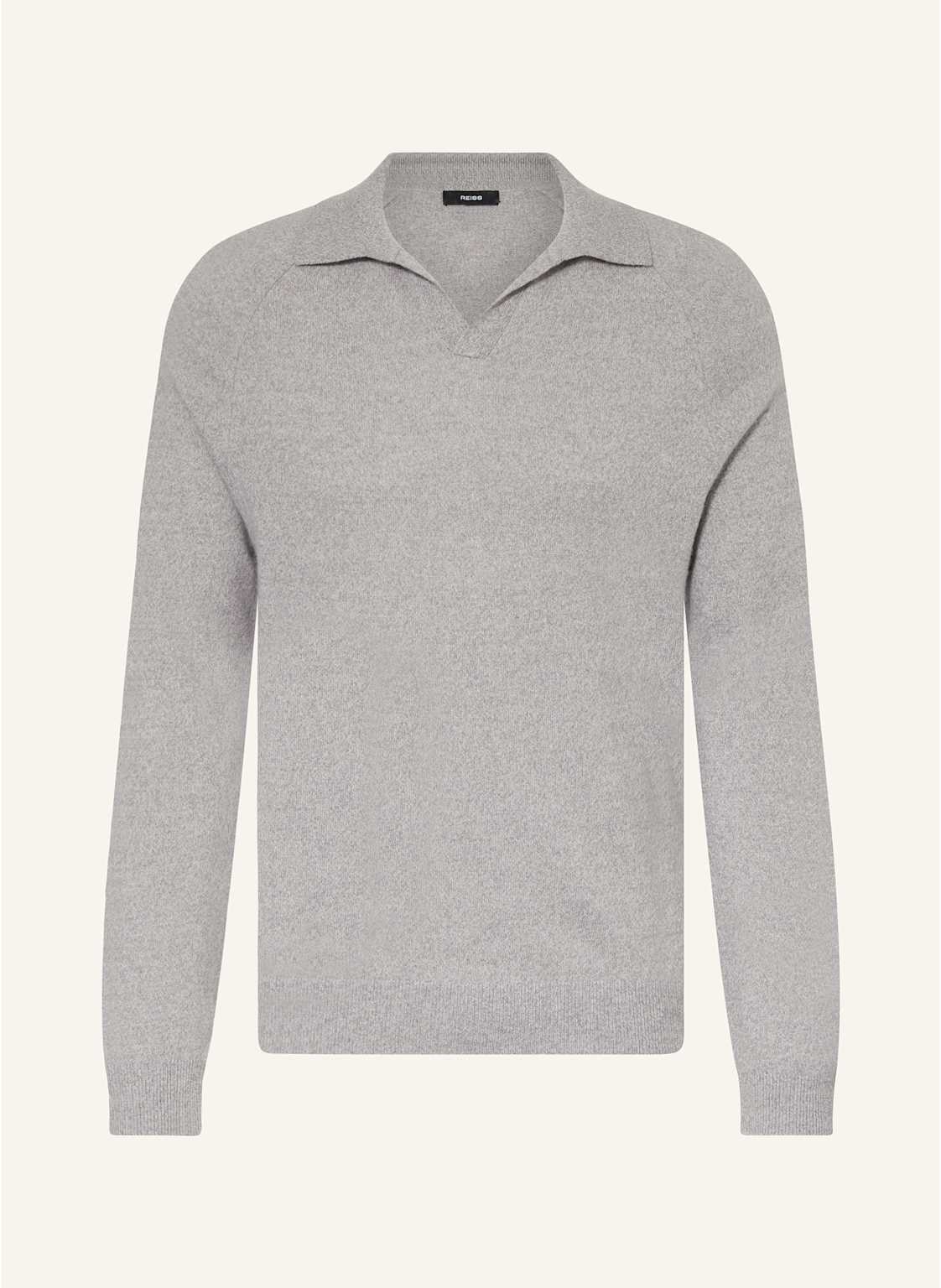 Reiss Strick-Poloshirt Grange grau von REISS