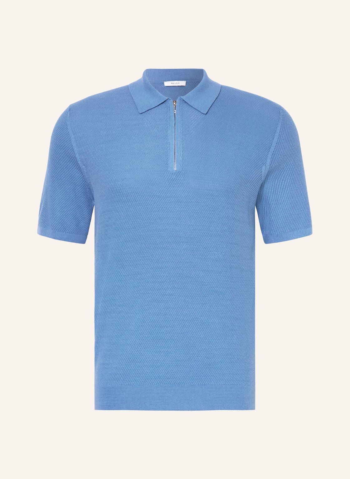 Reiss Strick-Poloshirt Ivor blau von REISS