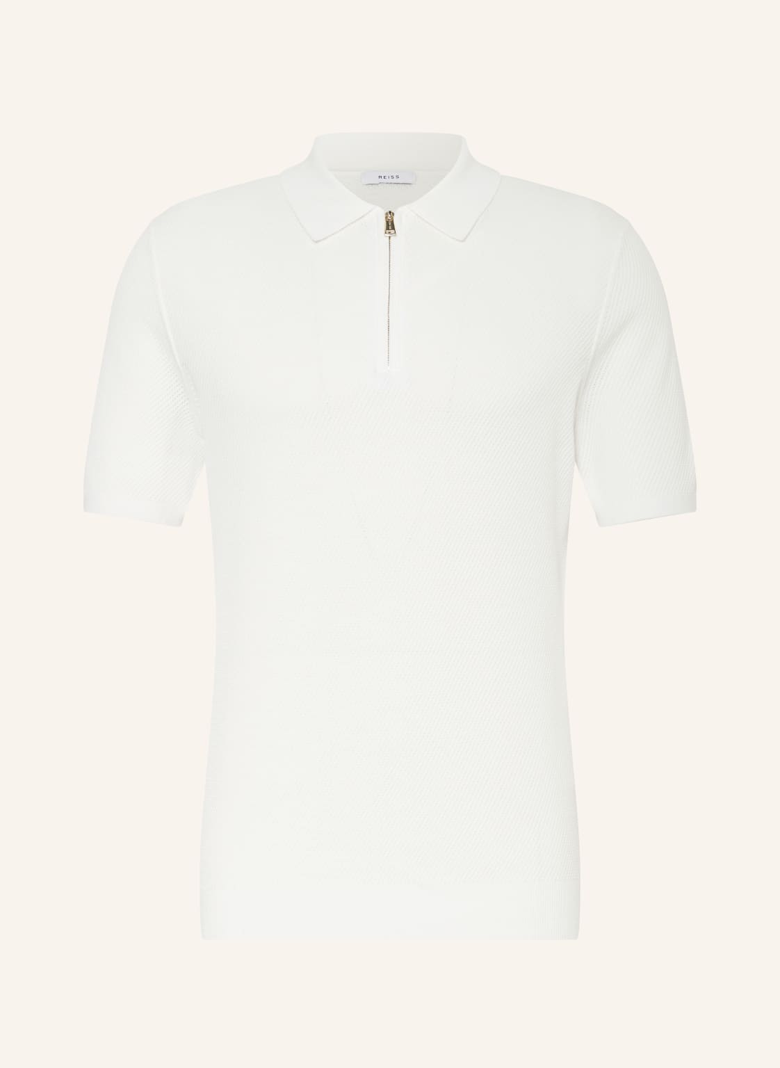 Reiss Strick-Poloshirt Ivor weiss von REISS