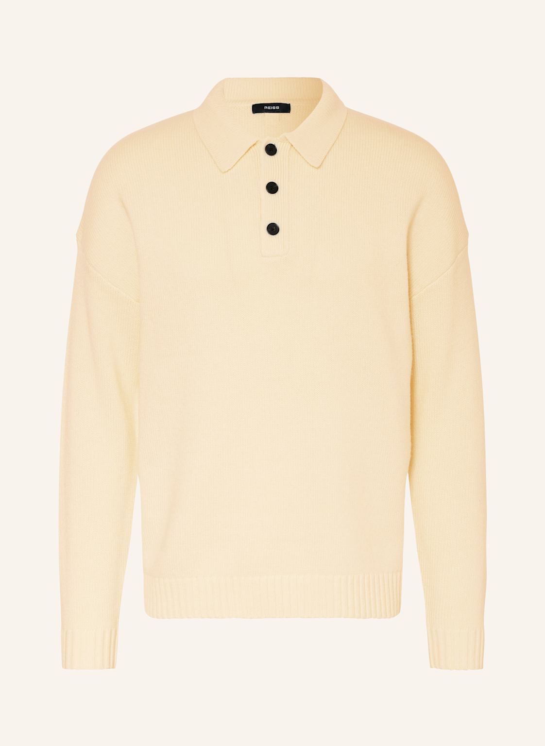 Reiss Strick-Poloshirt Jacob beige Reiss Strick-Poloshirt Jacob beige von REISS