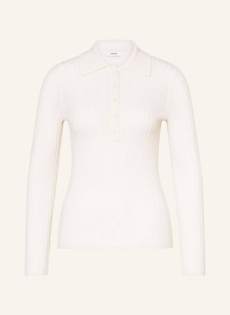 Reiss Strick-Poloshirt Jade weiss von REISS