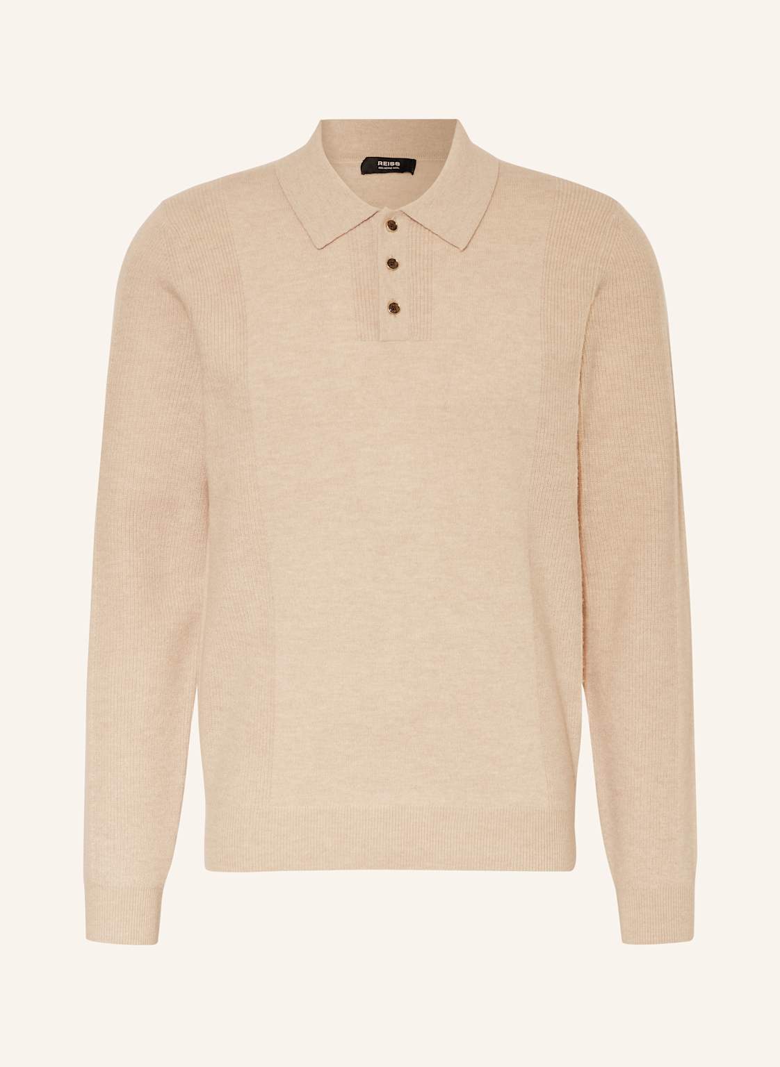 Reiss Strick-Poloshirt Kingsley beige von REISS