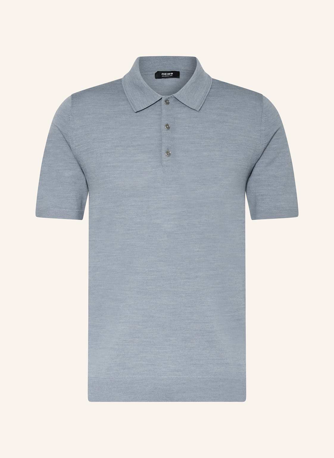 Reiss Strick-Poloshirt Manor blau von REISS