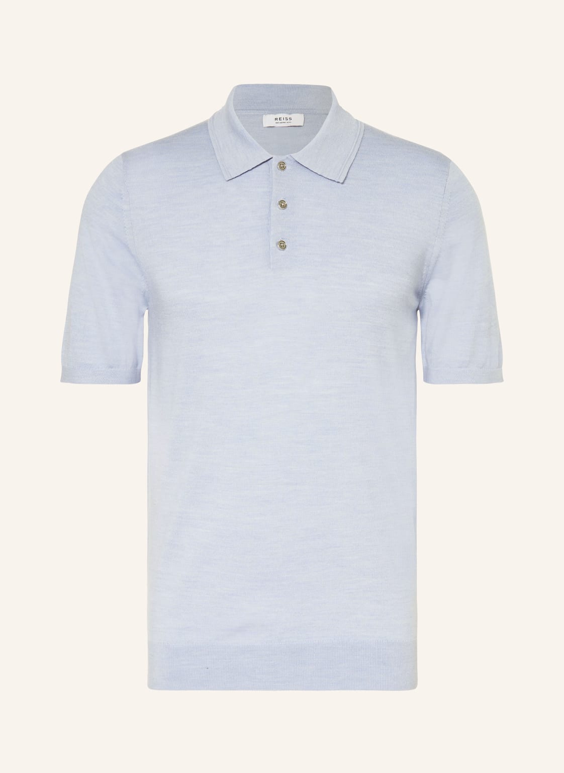 Reiss Strick-Poloshirt Manor blau von REISS