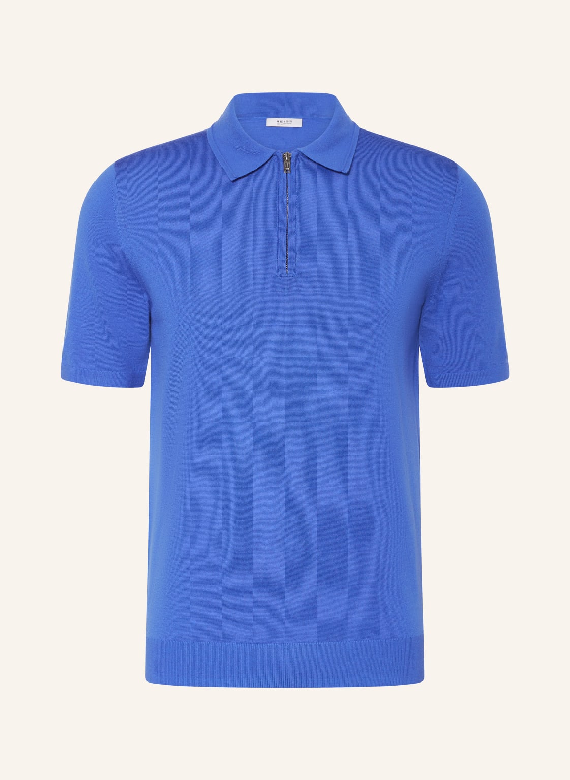 Reiss Strick-Poloshirt Maxwell Aus Merinowolle blau von REISS