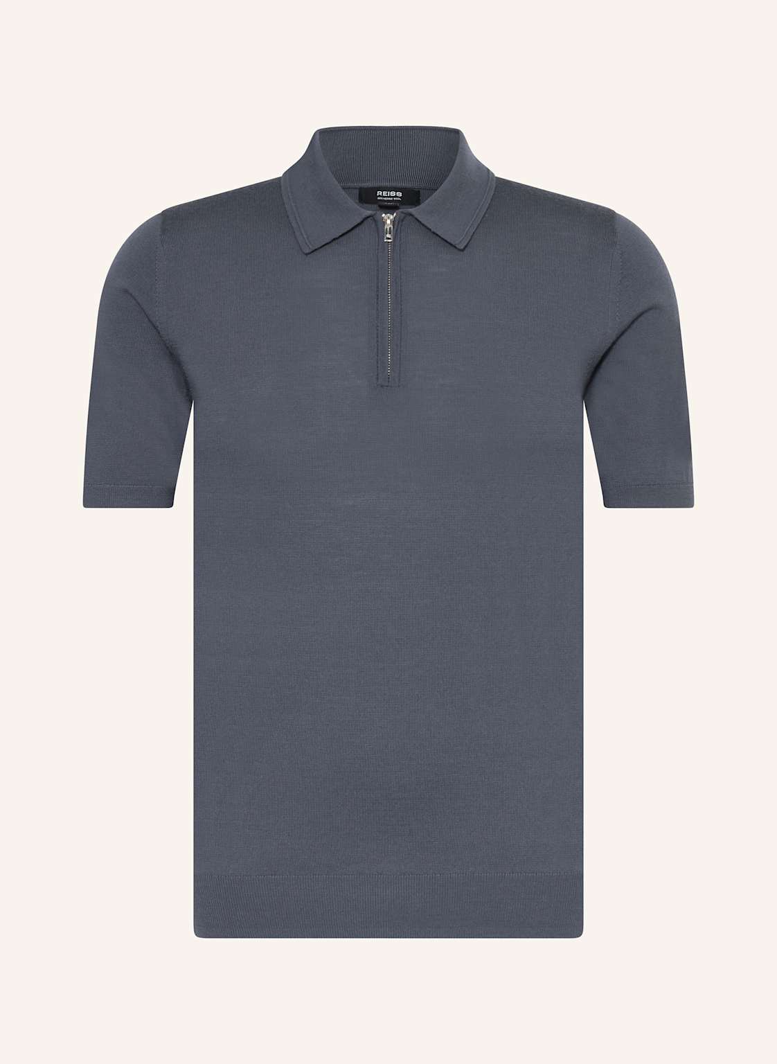 Reiss Strick-Poloshirt Maxwell Aus Merinowolle blau von REISS