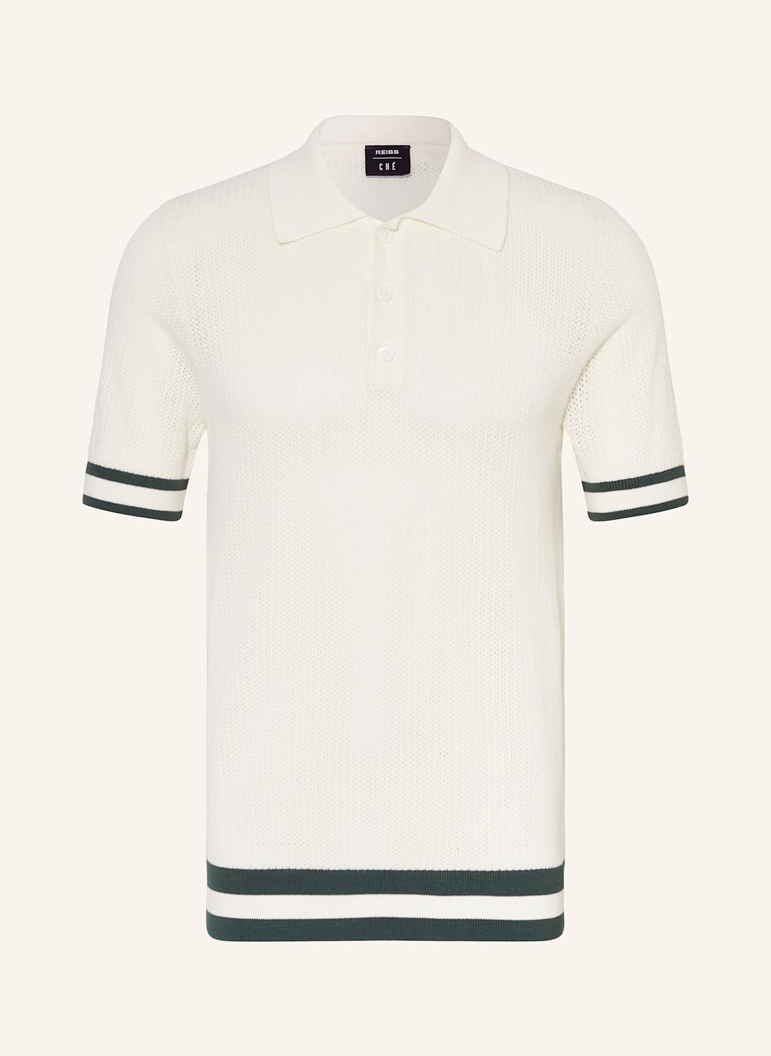 Reiss Strick-Poloshirt Quinn weiss von REISS