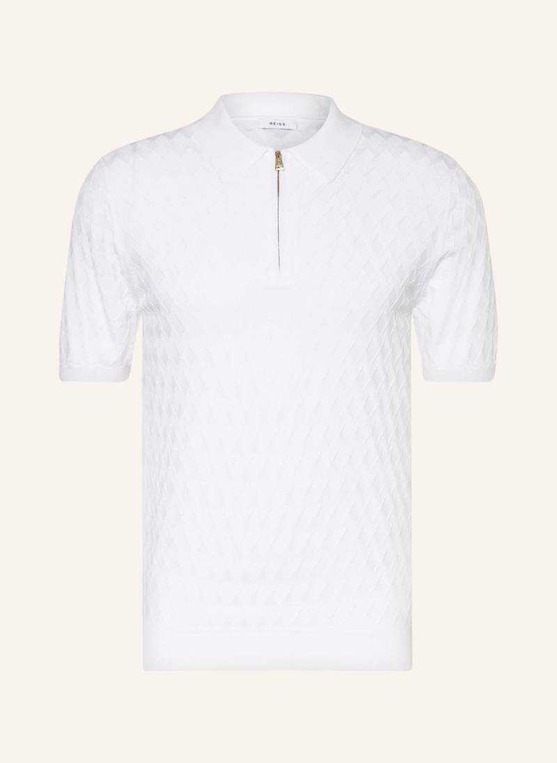 Reiss Strick-Poloshirt Rizzo weiss von REISS