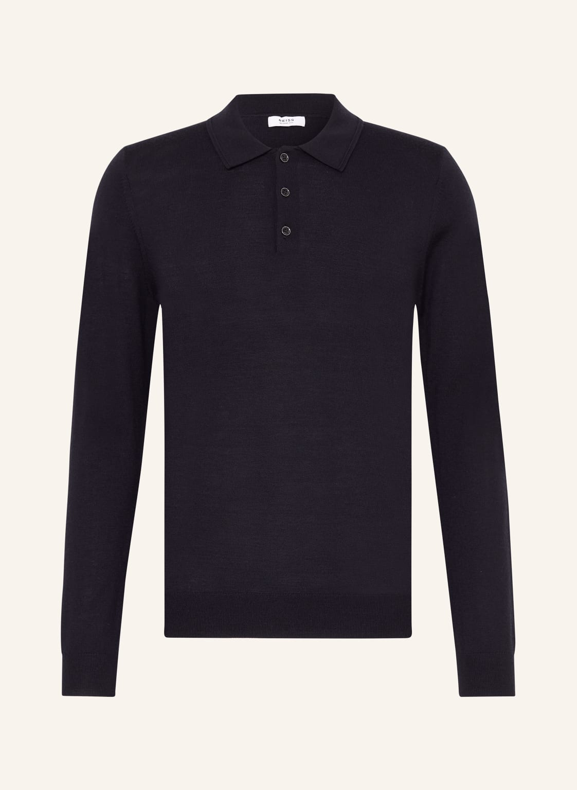 Reiss Strick-Poloshirt Trafford Aus Merinowolle blau von REISS