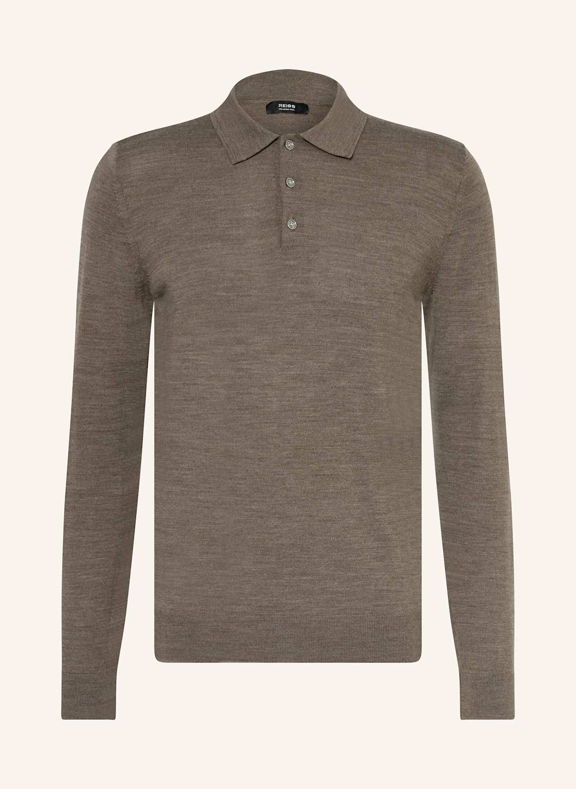 Reiss Strick-Poloshirt Trafford Aus Merinowolle braun von REISS