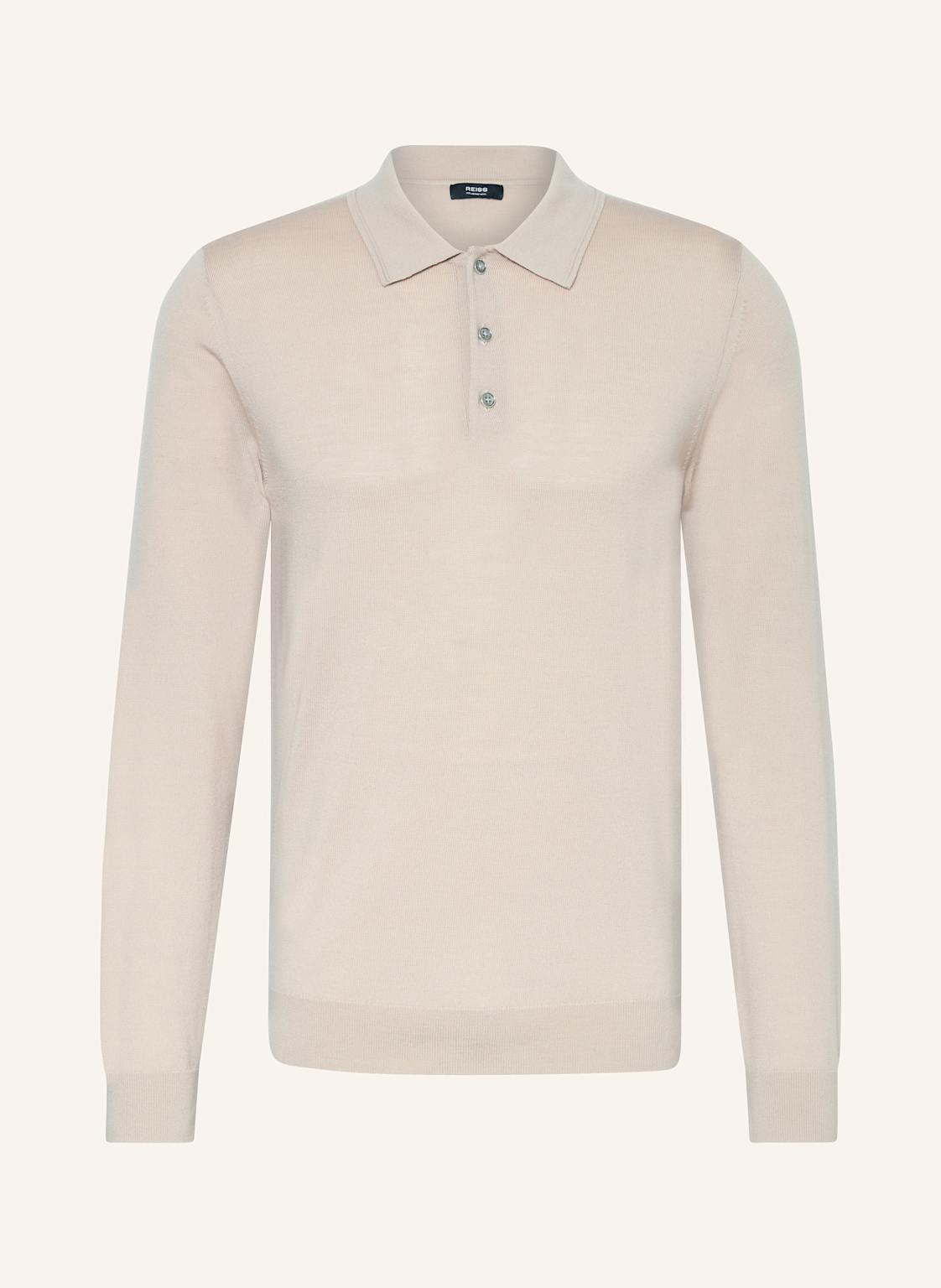 Reiss Strick-Poloshirt Trafford Aus Merinowolle grau von REISS