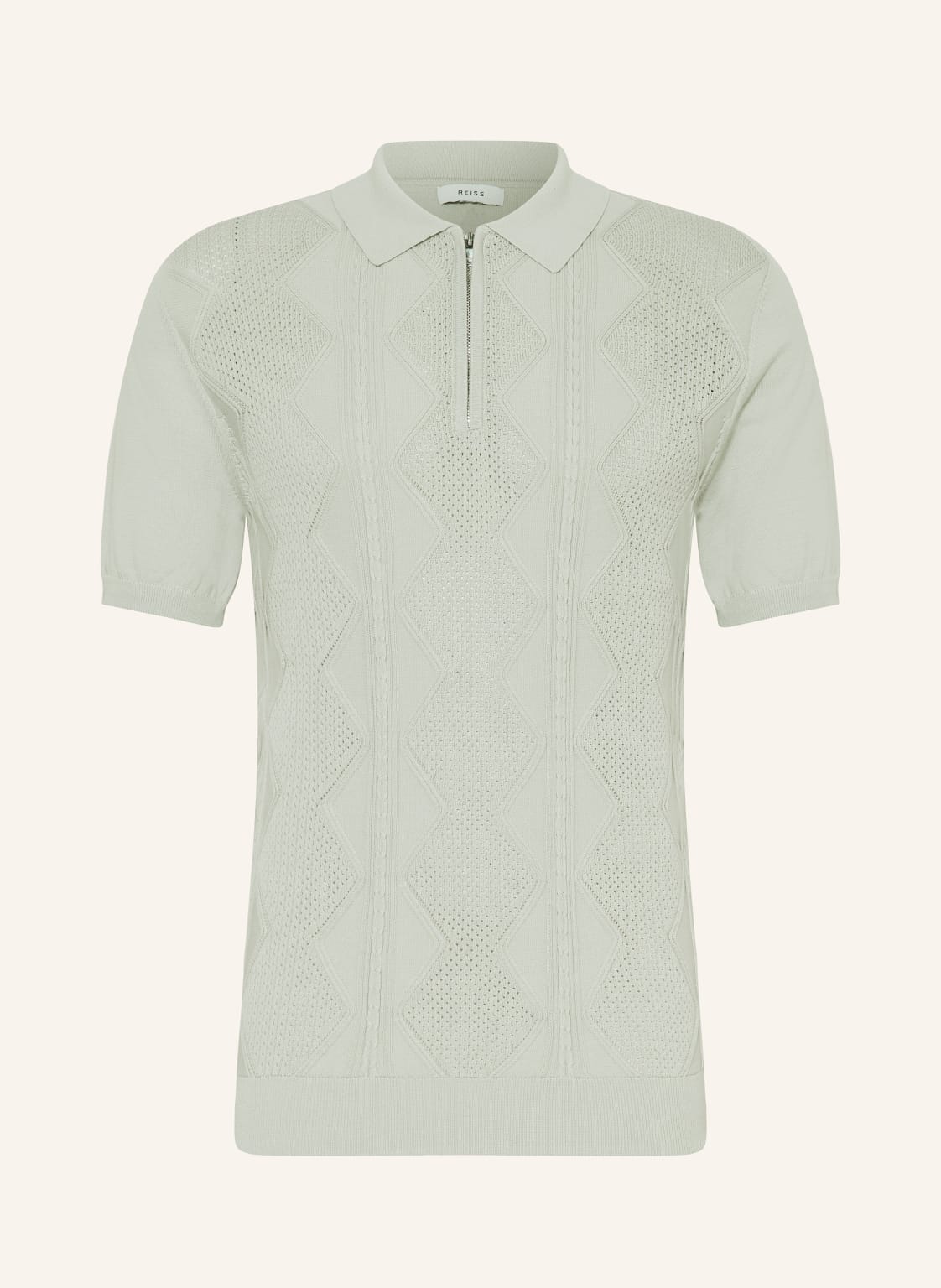 Reiss Strick-Poloshirt Tropic gruen von REISS