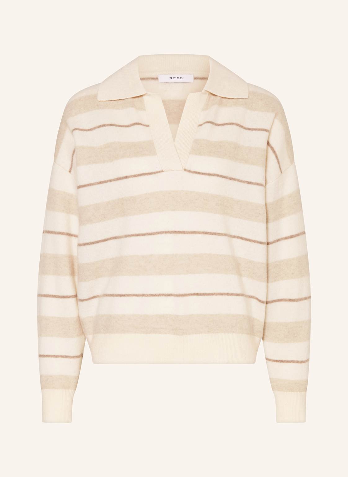 Reiss Strick-Poloshirt beige von REISS