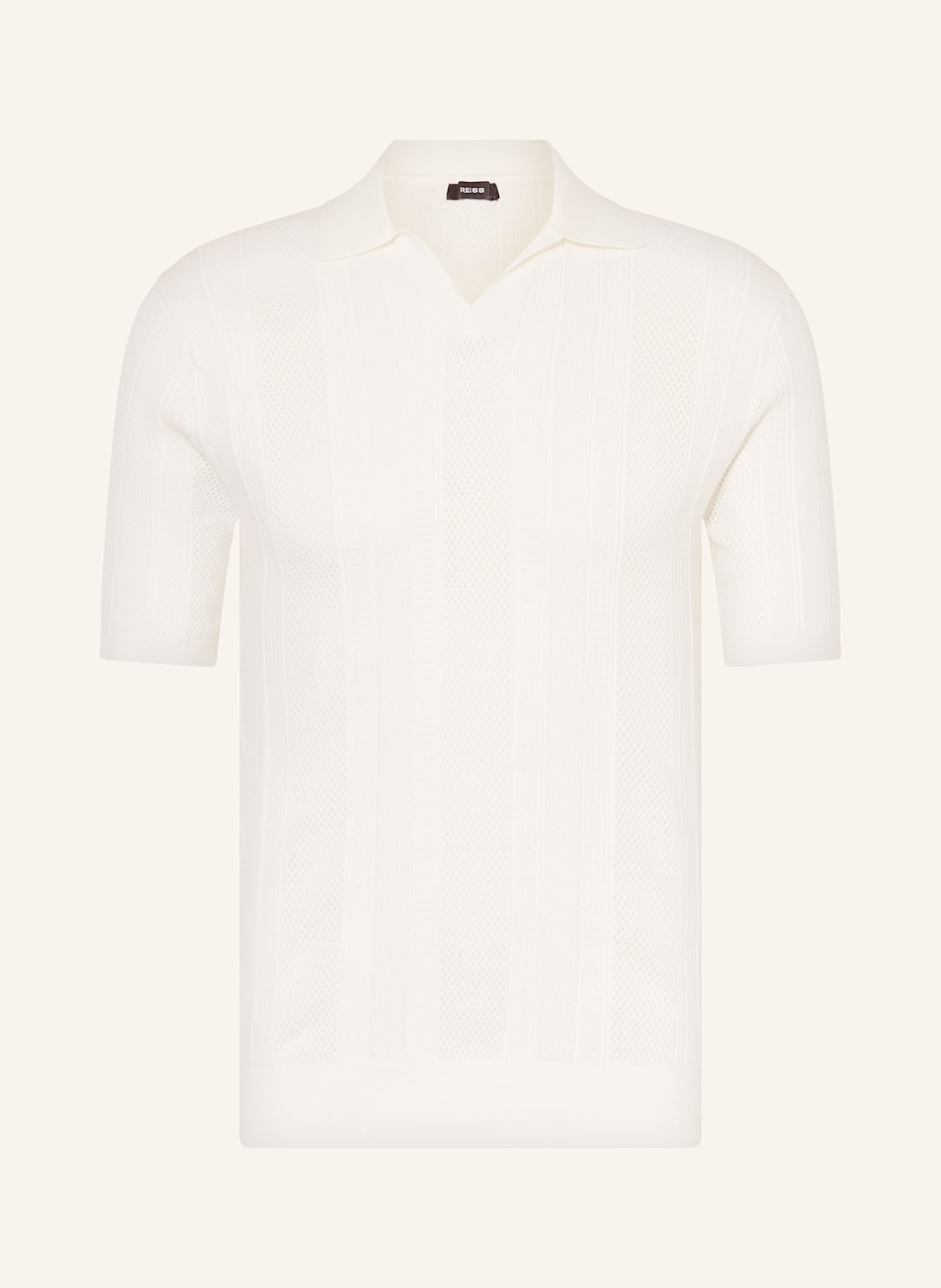 Reiss Strick-Poloshirt weiss von REISS