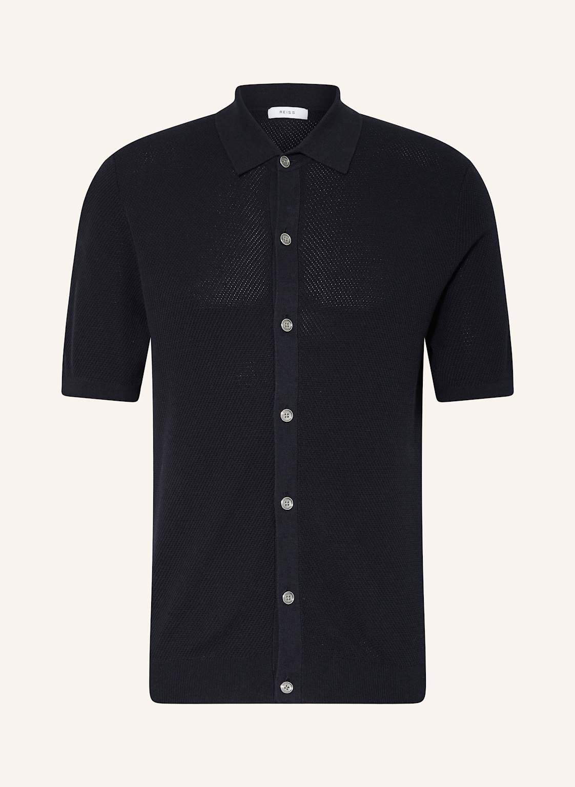 Reiss Strickhemd Bravo Extra Slim Fit blau von REISS