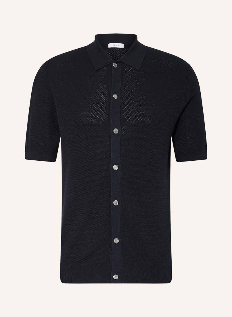 Reiss Strickhemd Bravo Extra Slim Fit blau von REISS