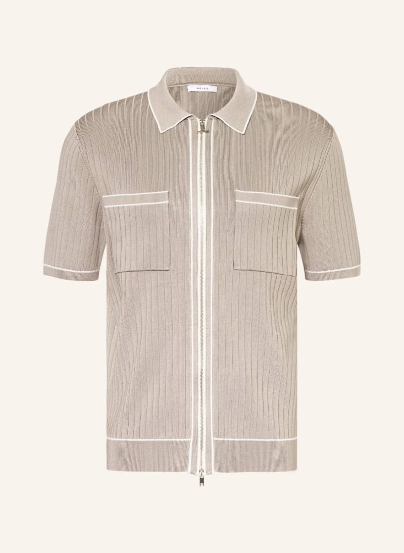 Reiss Strickhemd Christophe Slim Fit beige von REISS