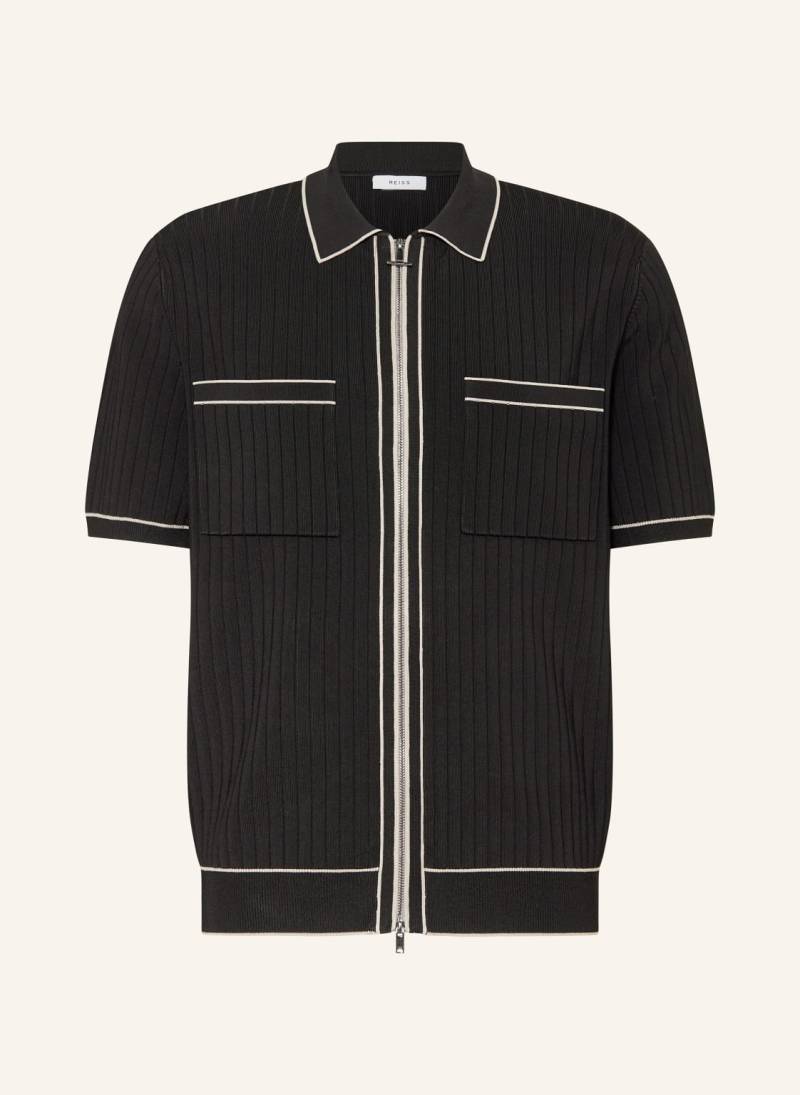 Reiss Strickhemd Christophe Slim Fit schwarz von REISS