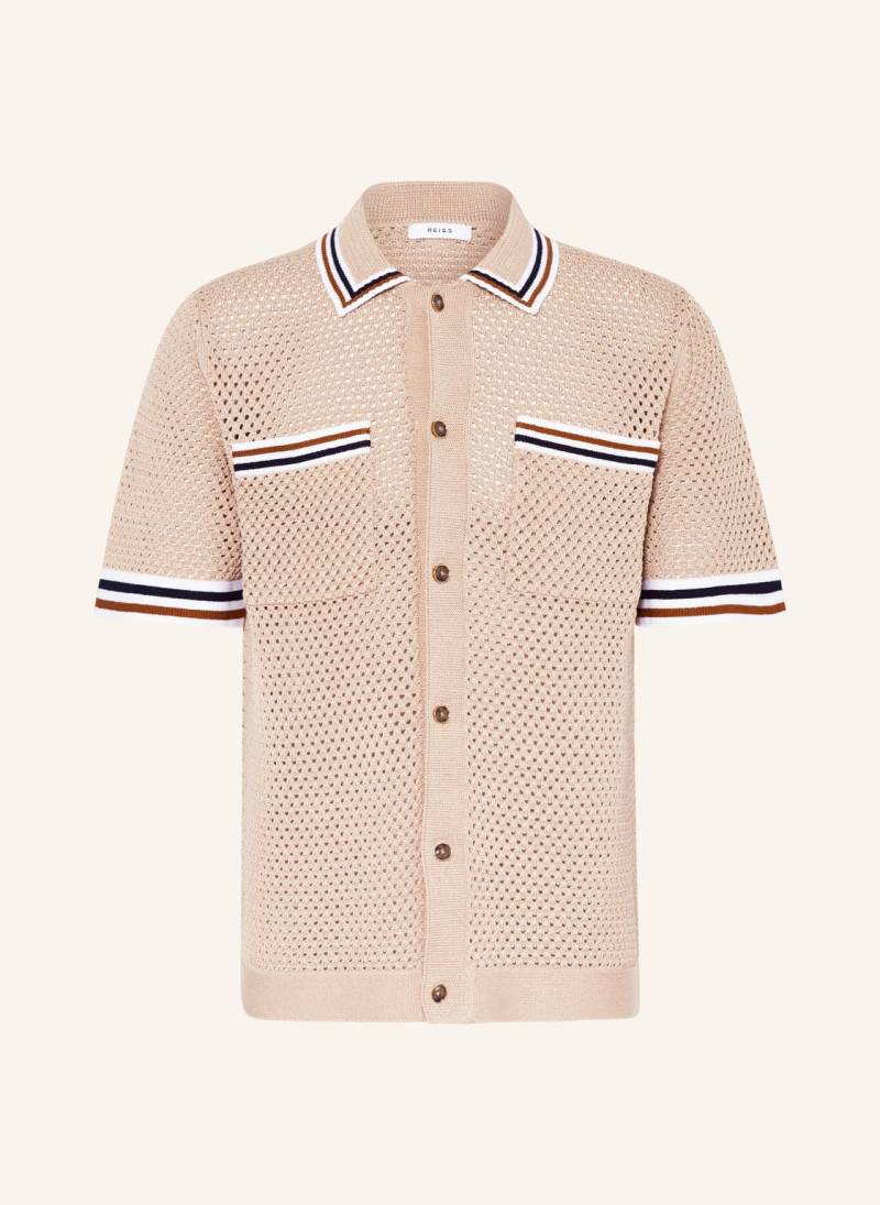 Reiss Strickhemd Coulson Regular Fit beige von REISS