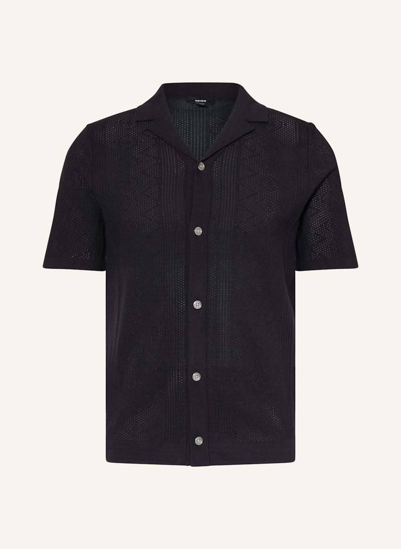 Reiss Strickhemd Kipling Regular Fit blau von REISS