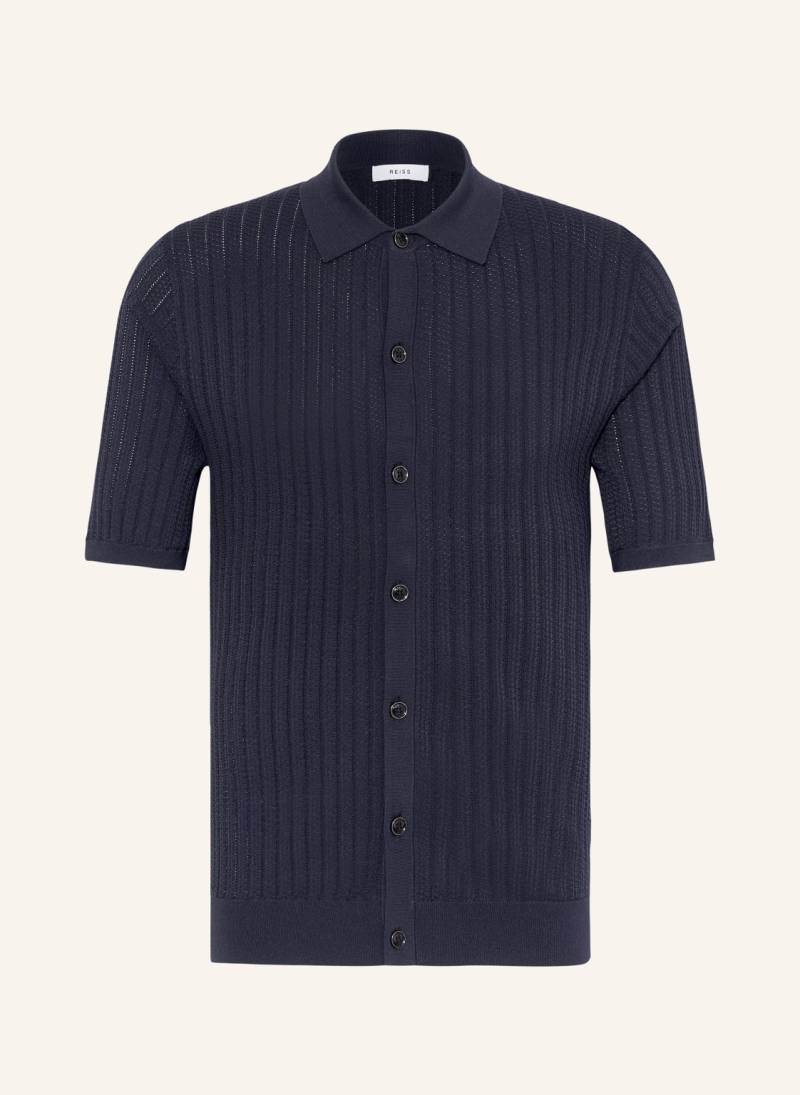 Reiss Strickhemd Murray Extra Slim Fit blau von REISS