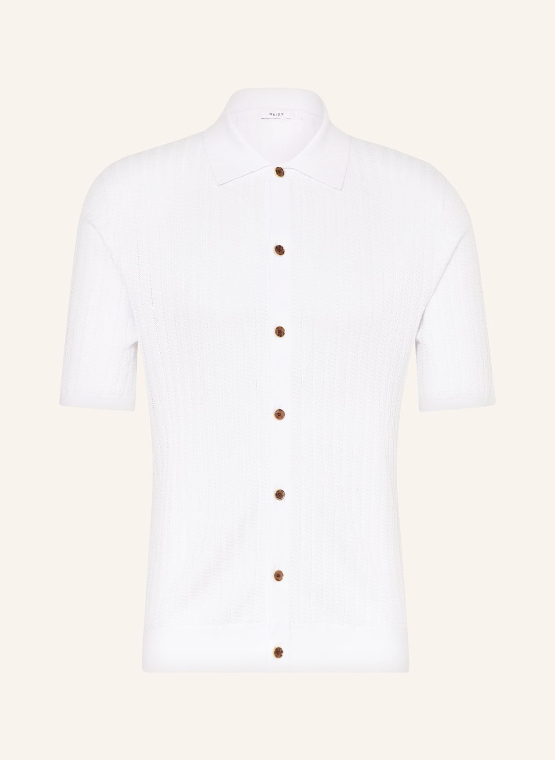 Reiss Strickhemd Murray Extra Slim Fit weiss von REISS