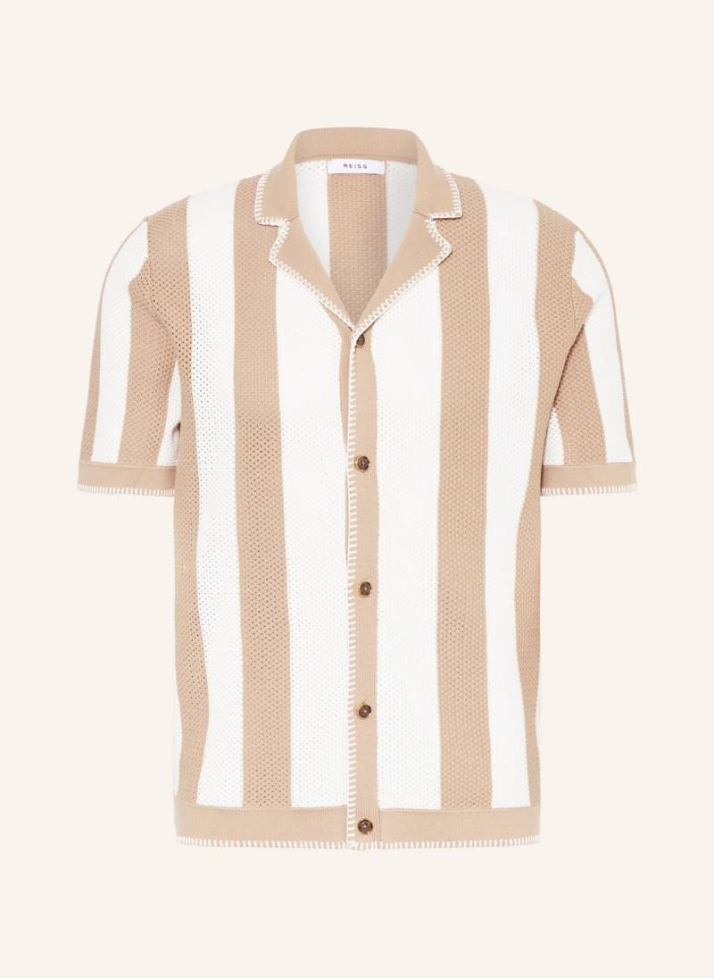 Reiss Strickhemd Naxos Regular Fit beige von REISS