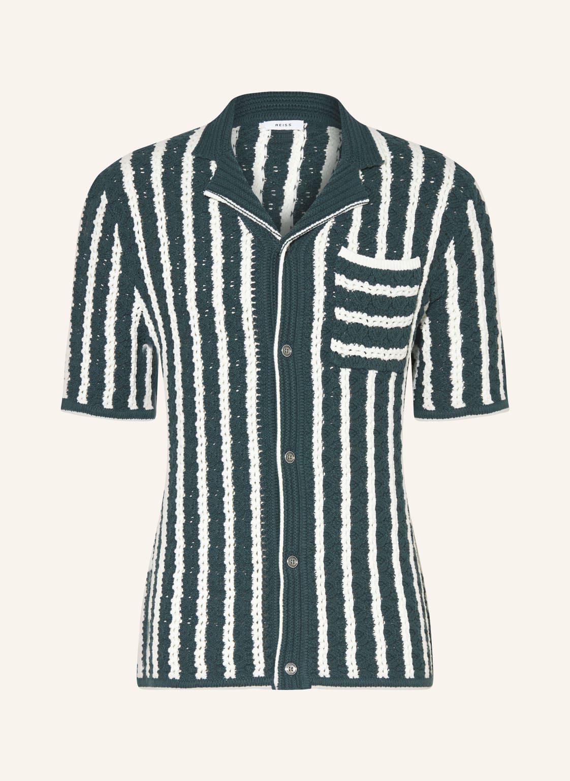 Reiss Strickhemd Spritz Regular Fit gruen Reiss Strickhemd Spritz Regular Fit gruen von REISS