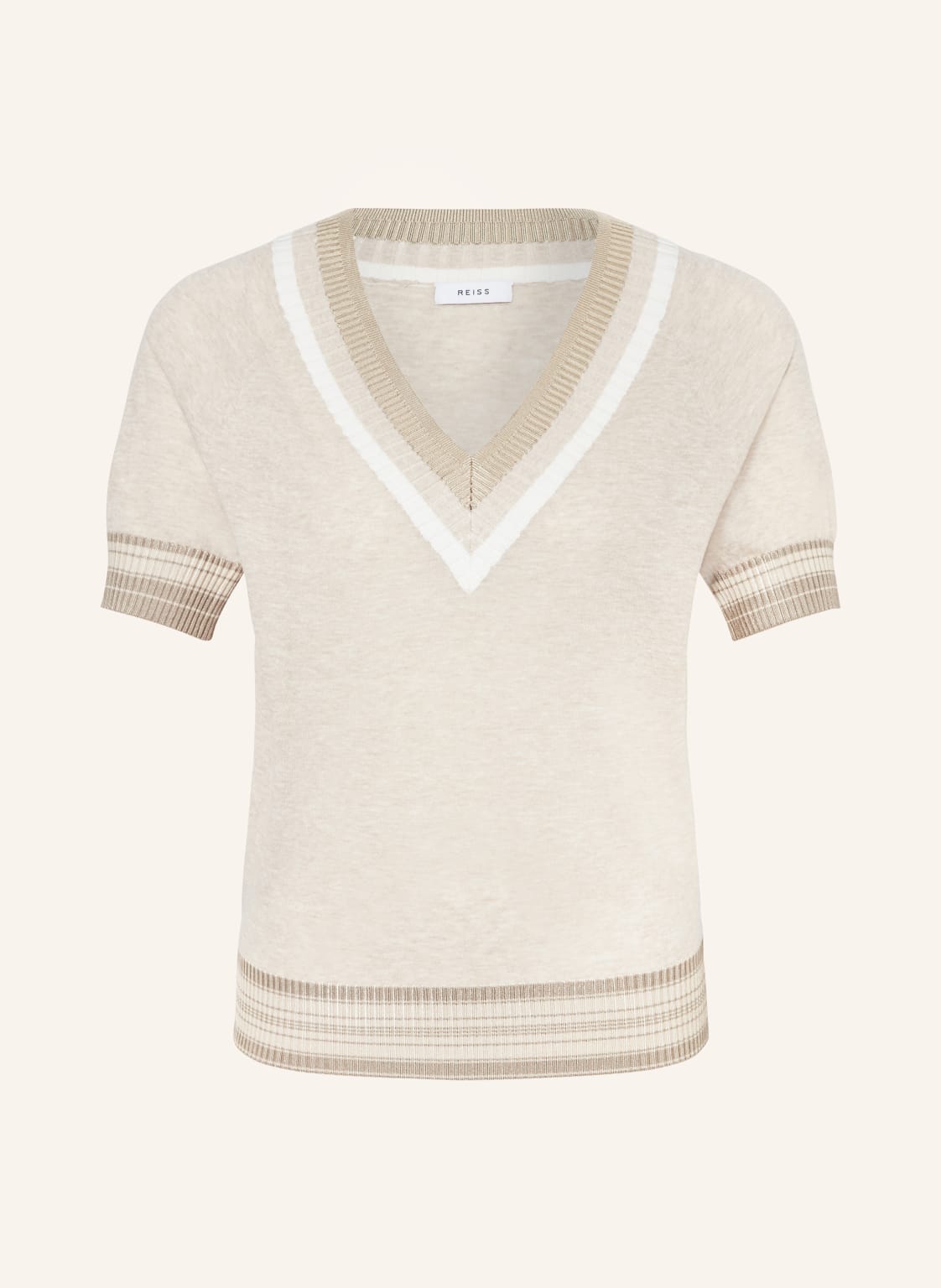 Reiss Strickshirt Sadie Mit Leinen beige von REISS