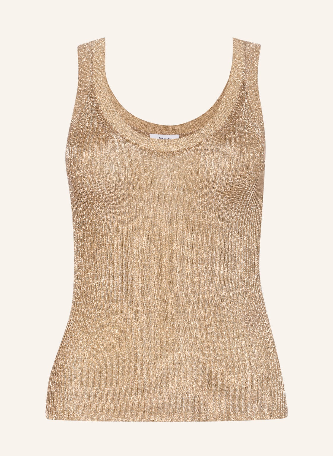 Reiss Stricktop Imogen Mit Glitzergarn gold von REISS