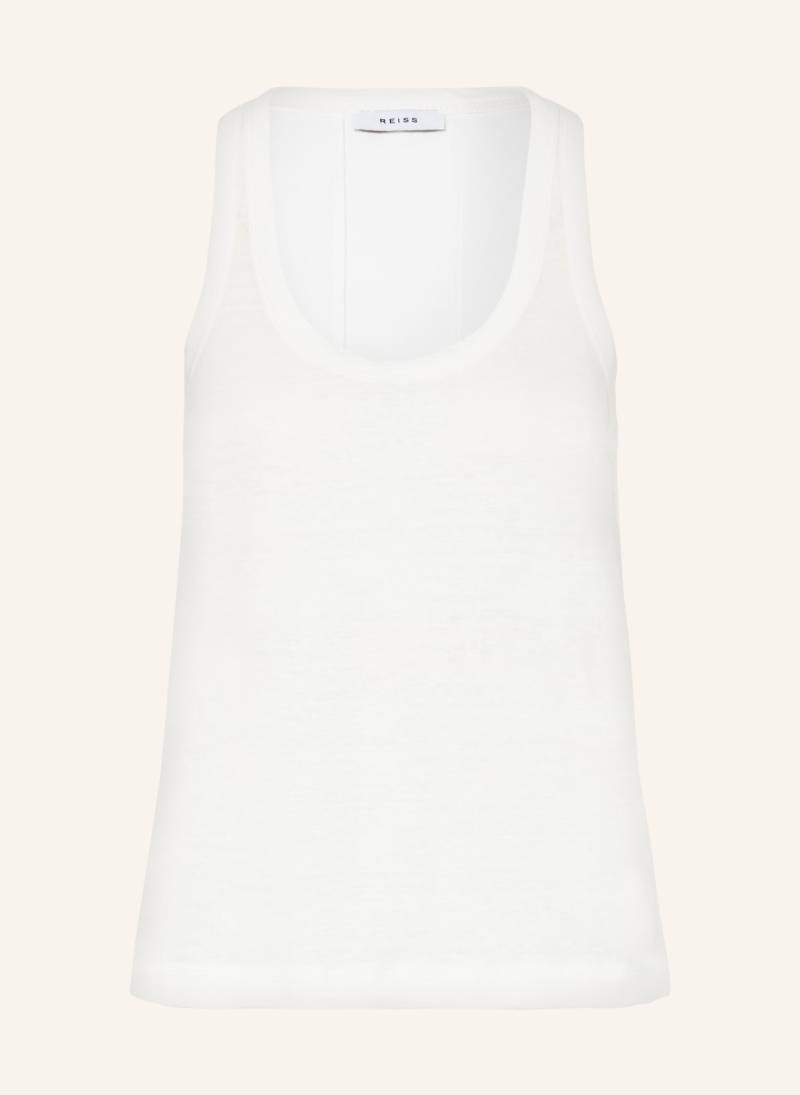 Reiss Top Taloulah Im Materialmix weiss von REISS